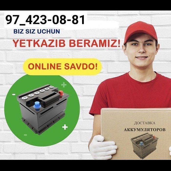 Akkmumlyator dastafka+ustanofka mutloq bepul