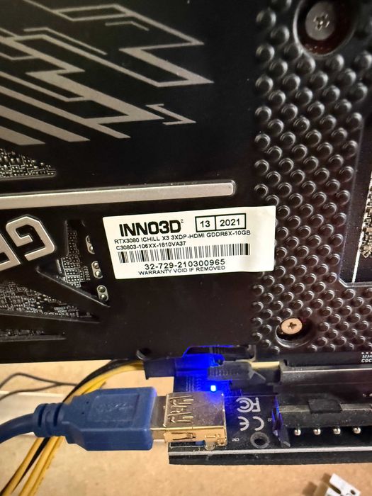 Видеокарта RTX 3080 ICHILL X3, Inno3D, 10GB