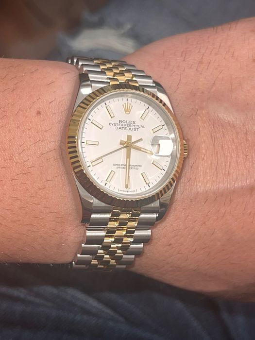 Datejust 36 two tone white dial
