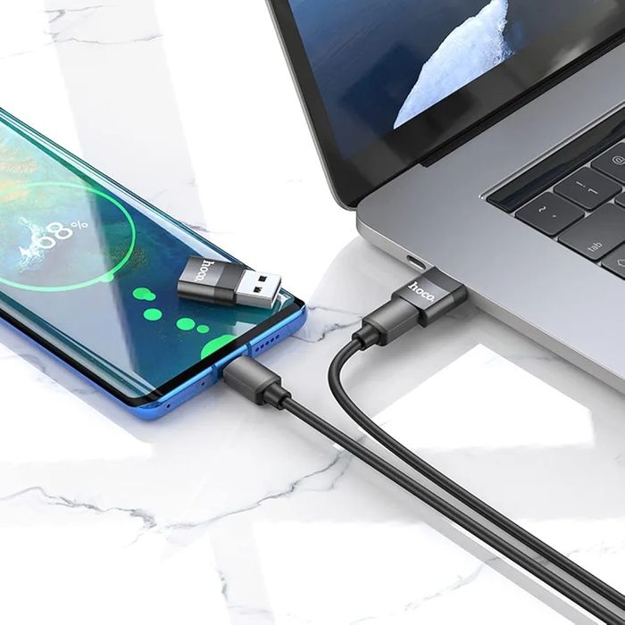 Преходник конектор USB-A към USB-C за зареждане и пренос на данни