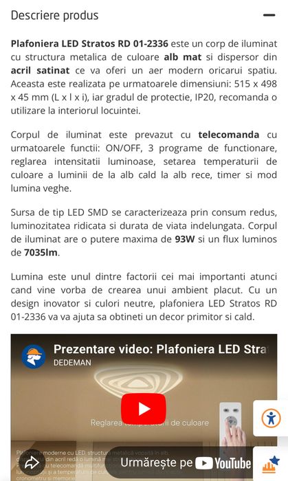 Plafoniera Led 2 buc