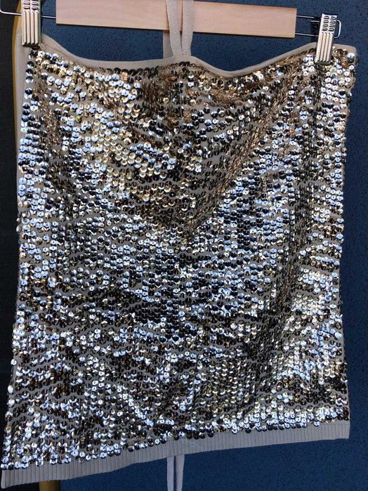 Top auriu Mango, stare perfecta