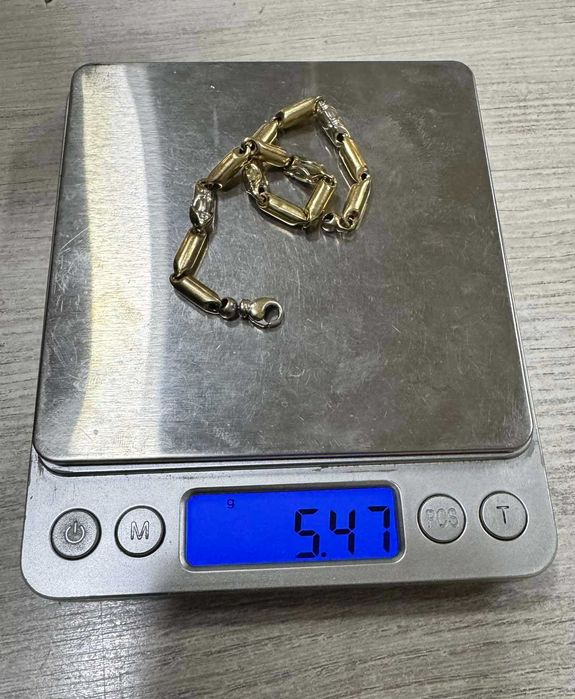 Златна гривна бяло и жълто злато 14 к 585 / 5,47 г.