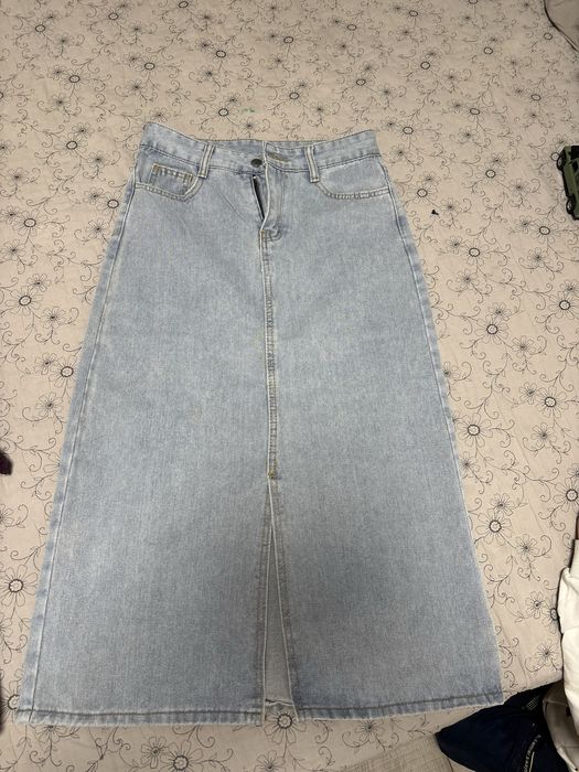 Джинсовая юбка размер L