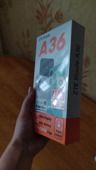 Смартфон ZTE A 36, 64/4gb