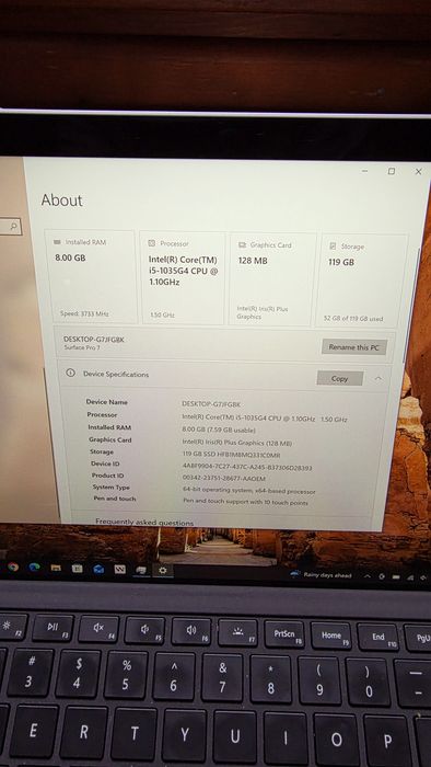 Tableta Microsoft Surface Pro 7, Quad Core i5-1035G4, SSD, 12.3 inci 2K, Windows