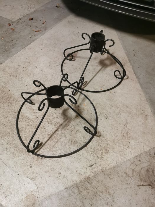 3 Suporti pentru brazi mari, reglabil cu apa si fier forjat