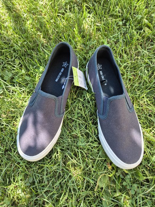 Тъмносини платненки / slip-on обувки р-р 35