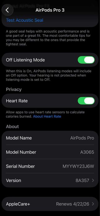 Airpods Pro 3 безжични слушалки
