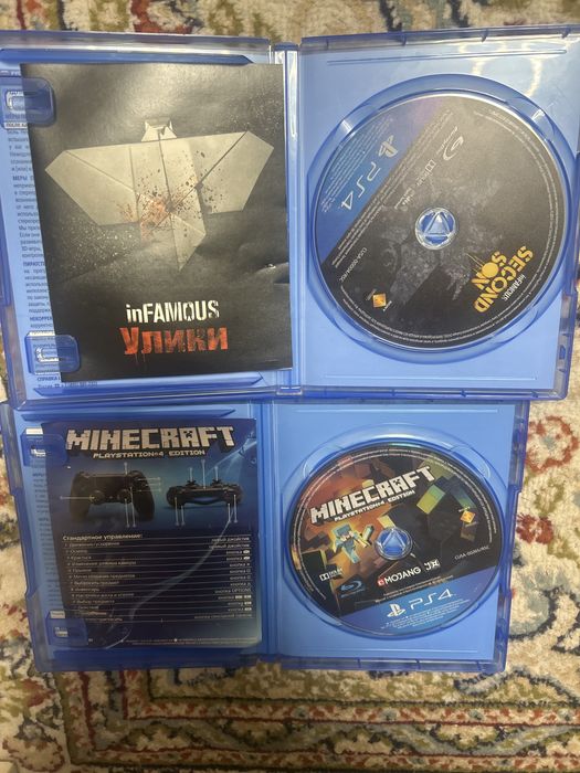 Пс 4 диск in famous второй сын,Майнкрафт