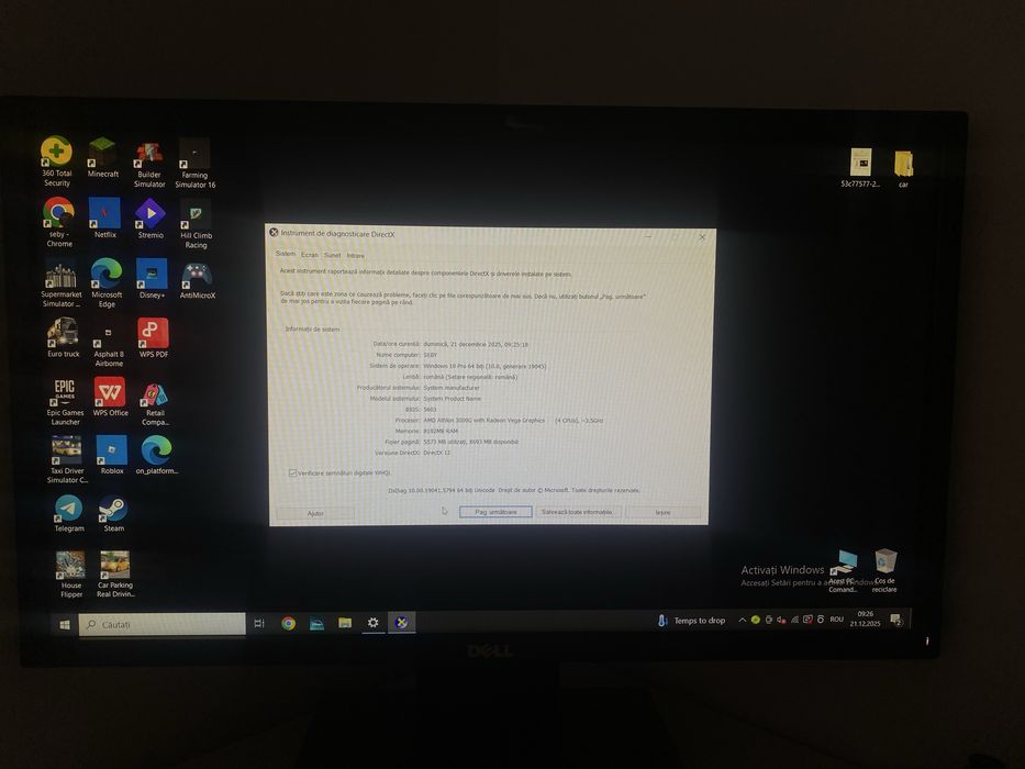Vând monitor si unitate