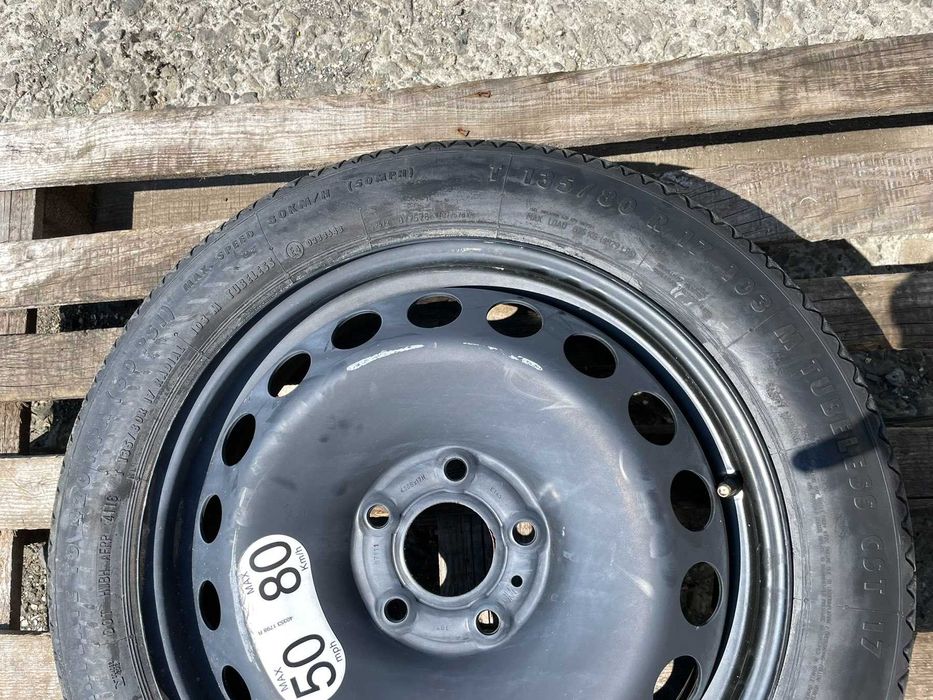 135/80/17 резервна джанта патерица 5х114,3 Renault Talisman Megane Nissan Leaf Pulsar