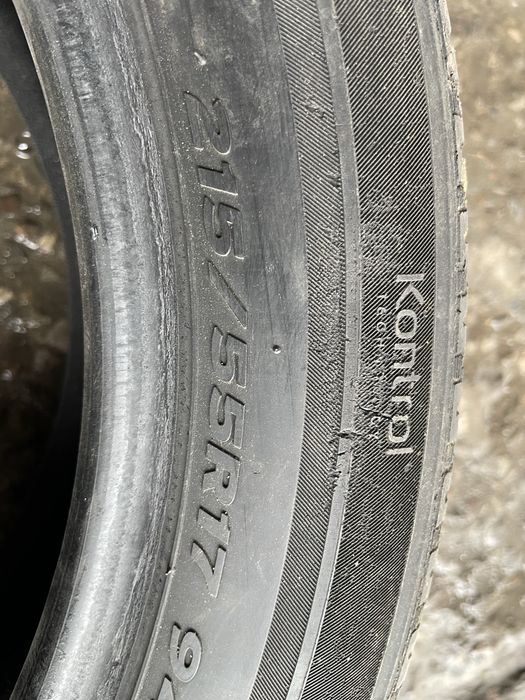 Шины лето 2шт 215,55 р17 ханкоок