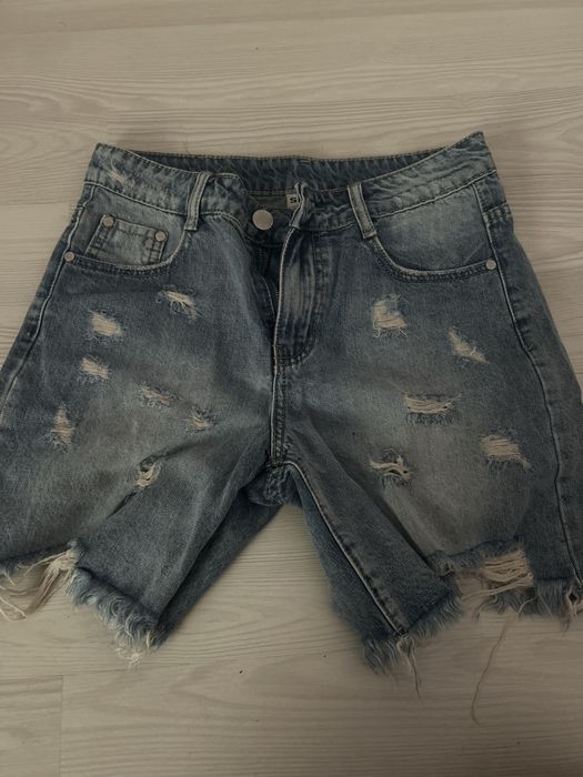 Дънкови къси панталони с висока талия