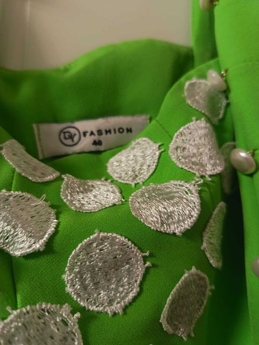 Rochie verde primăvară/ vara cu detalii superbe M/L