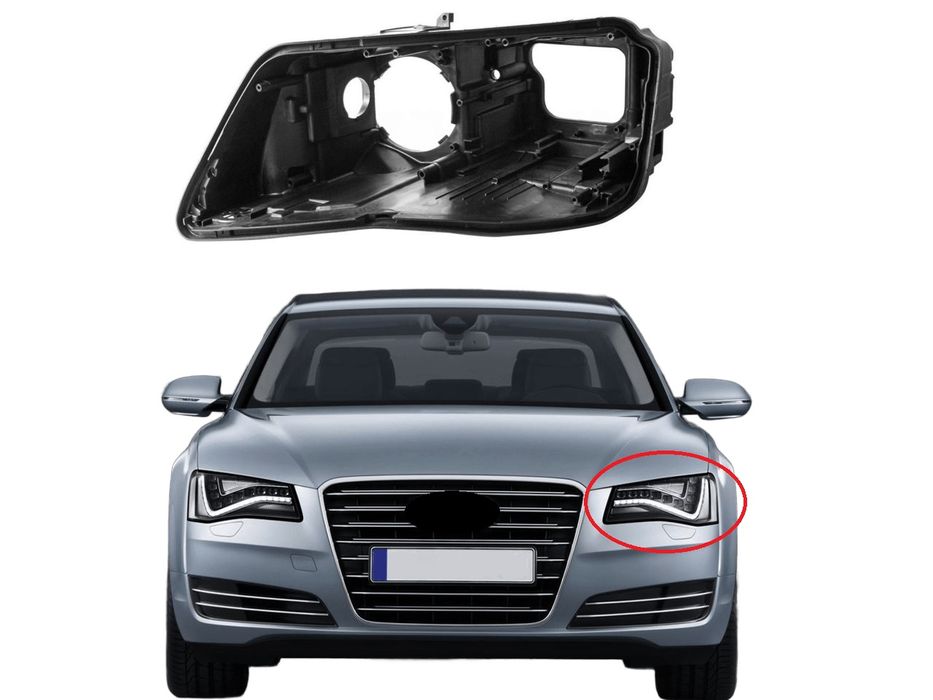 Основа (корпус) за фар на Audi A8 D4 Pre-Face Ксенон