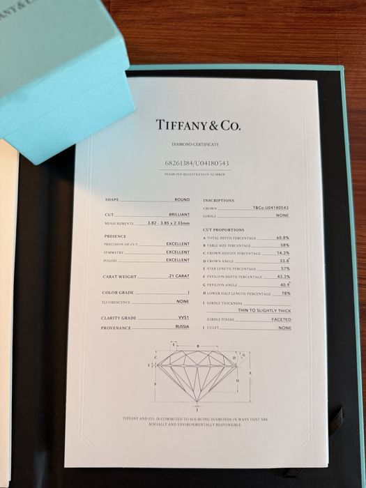 Inel de logodna cu diamant Tiffany & Co. - Full set