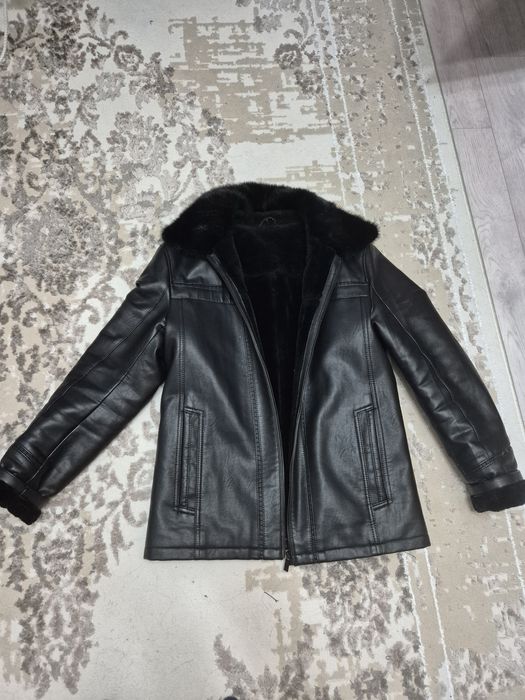 Мужская кожанная дубленка