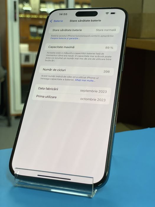 Apple iPhone 15 Pro Max 256GB, Garantie 12 luni | Lensun