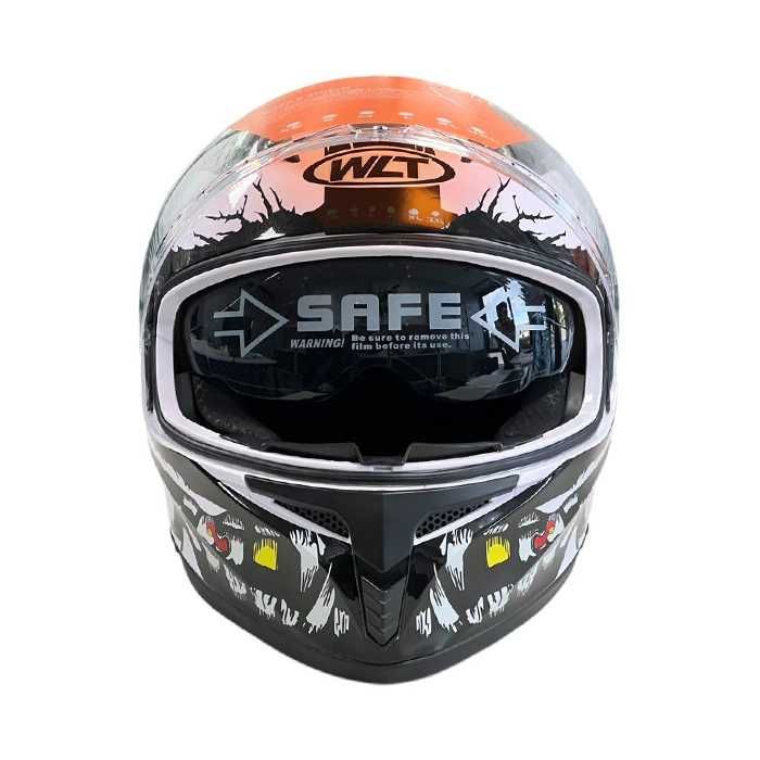 Cască de motocicletă cu ochelari de soare integrați – mărimi S/M/L/XL
