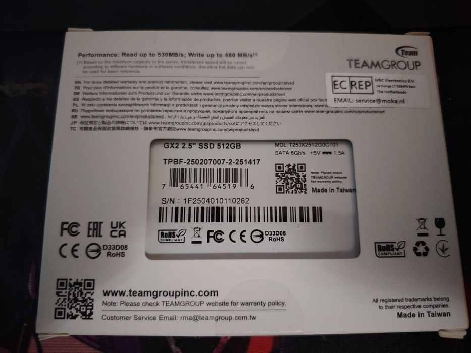 Team Group GX2 , 512gb SSD