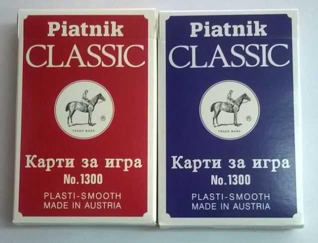 Нови Карти за игра Piatnik 1300 Classic 55 броя полупластик запечатани