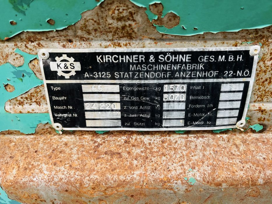 Mig gunoi, remorca de imprastiat balegar 6.5 Tone, Kirchner 3 lanturi