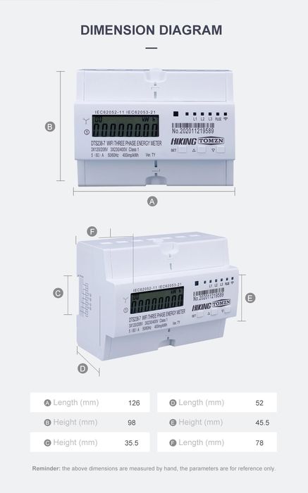80A Трифазен WiFi електромер