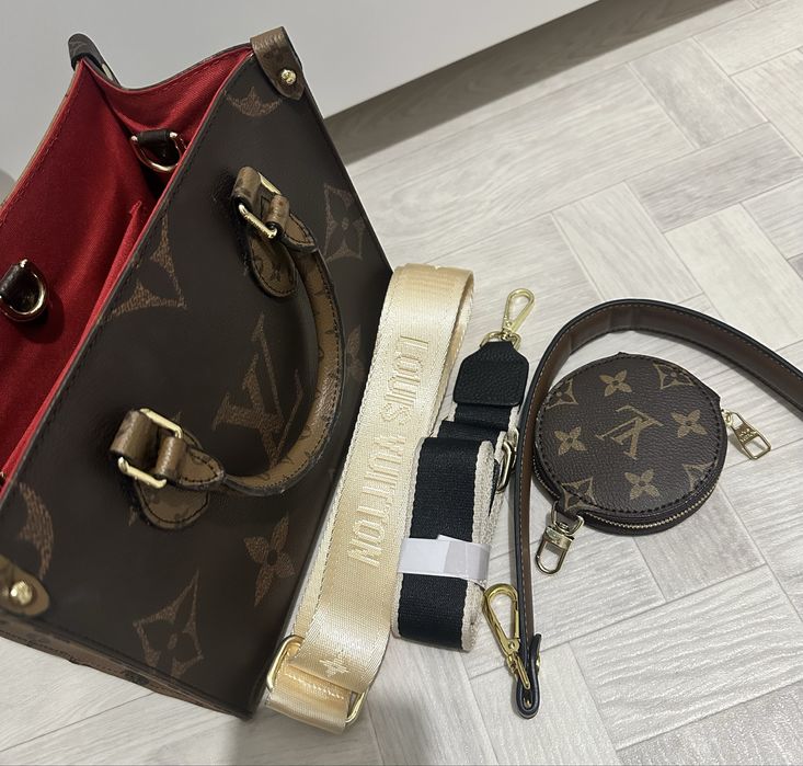 Сумка LV кожа канва