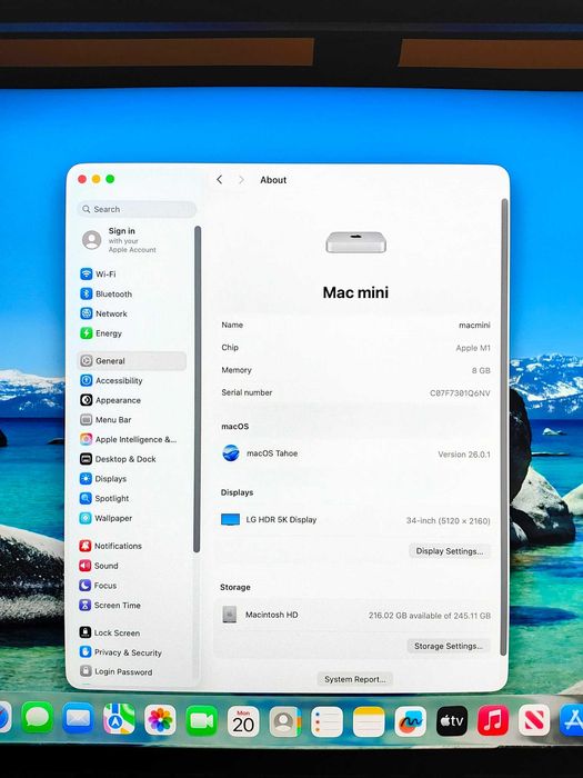 Mac mini M1 8GB/256GB