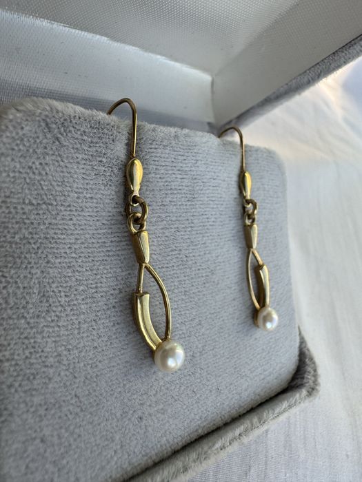 Cercei aur 8 k si perla