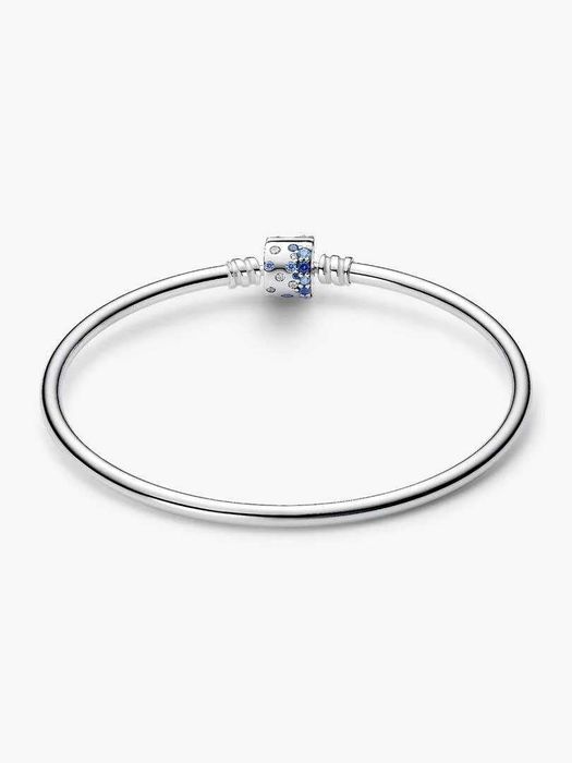 Браслет Pandora Sparkling Barrel Clasp Bangle! Новый в коробке 17-18см