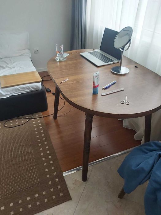 Маса елипса 130/80см. Масив Бук