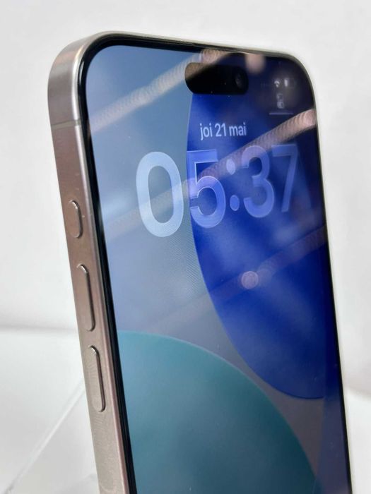 iPhone 15 Pro Max 256GB Natural Titanium, baterie 87%, garanție 1 an