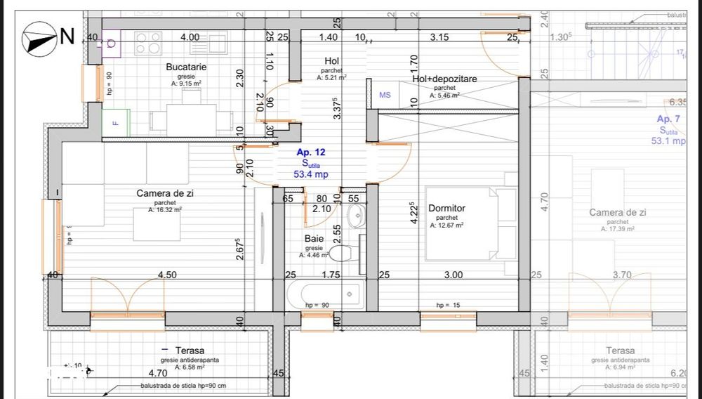 Apartament 2 camere Giroc, 53 mp, AC, smart home, zona Esso — fotografia 3