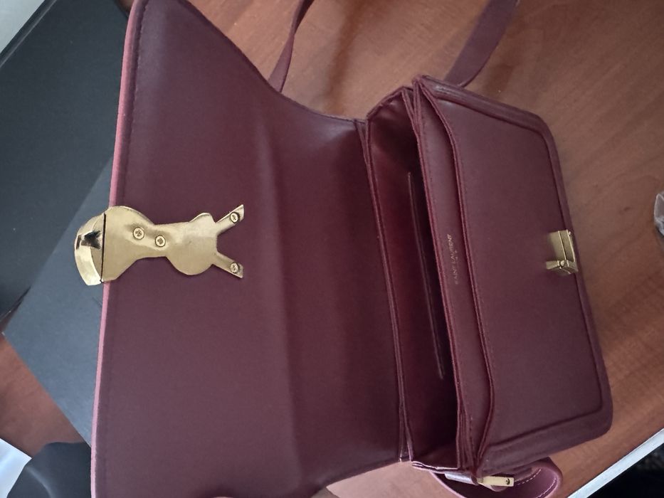 Сумка женская YSL бордовая