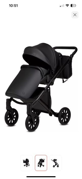 Коляска универсальная 2 в 1 Anex e/type Swan, черный