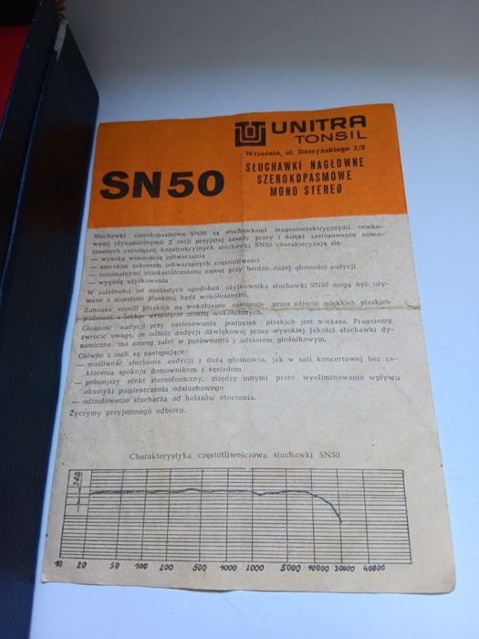 Căști Unitra Tonsil SN50 ,de colecție, Nefolosite ,functionale