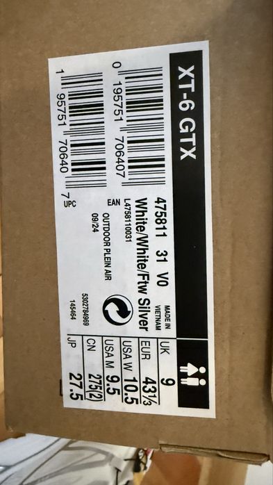 Salomon XT-6 GTX – Gore-Tex | White / Silver-нови