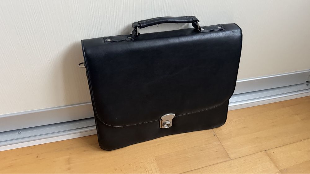 Servieta piele naturala 100% autentica geanta laptop acte birou office