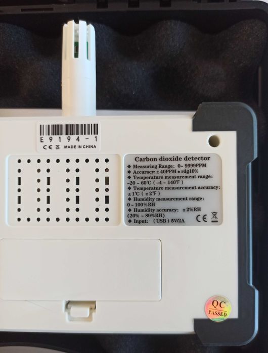 Detector portabil CO2.