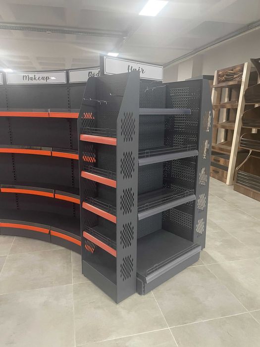 НОВИ Островни Стелажи,рафтове за магазин.Метални-RAL 7016