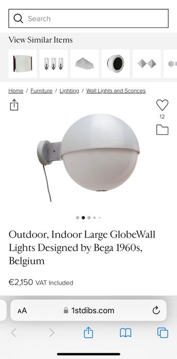 Външна лампа / BEGA / 60-те