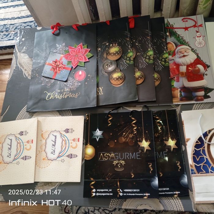 Подарочный пакет новый разный размеры