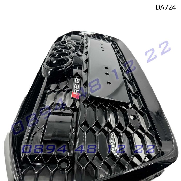 Предна RS решетка Audi A6 C8 RS6 19-23 ACC черна грил ауди а6 ц8 броня