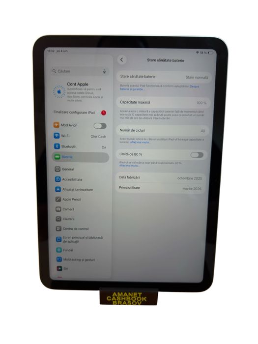 Apple Ipad A16 / 128 GB / Baterie 100% / Cashbook Amanet Brasov