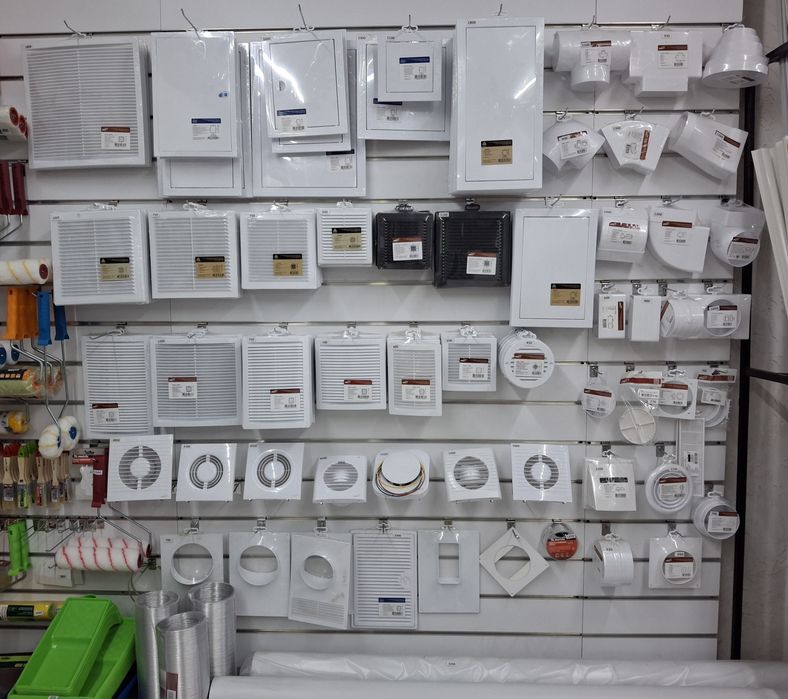 Вентиляторы, вентиляционные решётки