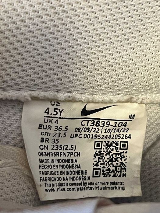 Sneakers Nike Air Force 1 Low White Pink Glaze Marime 36.5 ( 23.5 cm )