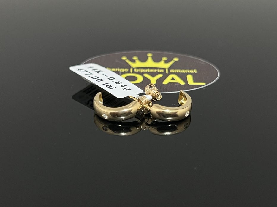 Bijuteria Royal CB : Cercei aur 14k 0,84 grame