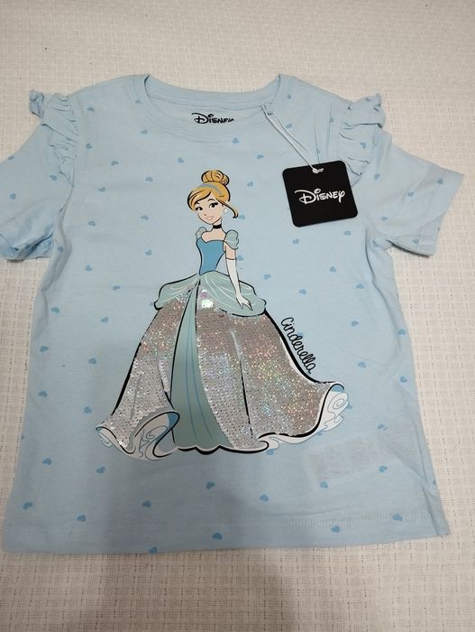 Vând bluziță pentru nou născută ,  45 cm , bumbac , Disney cu paiete